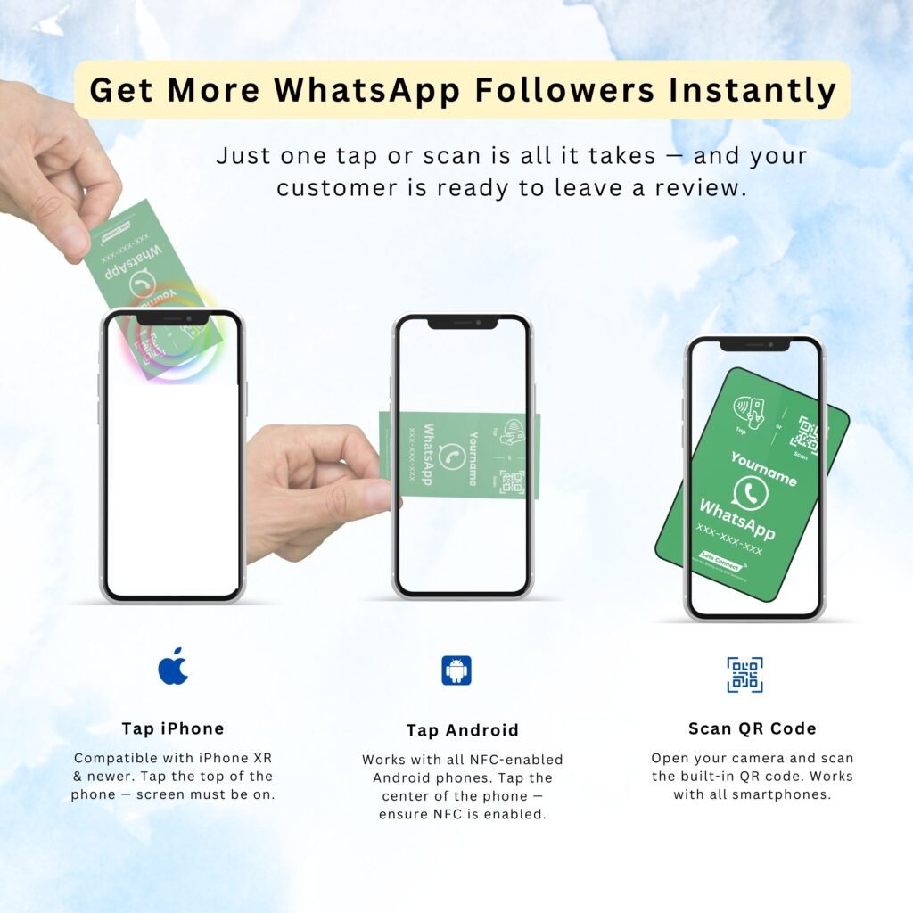Whatsapp Business Card With Nfc &Amp; Qr Code Working