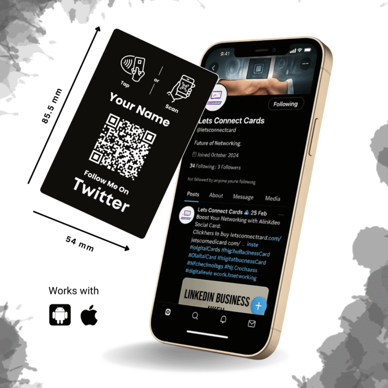 NFC TWITTER Business Card - Digital - Blue and White-Simple (1)